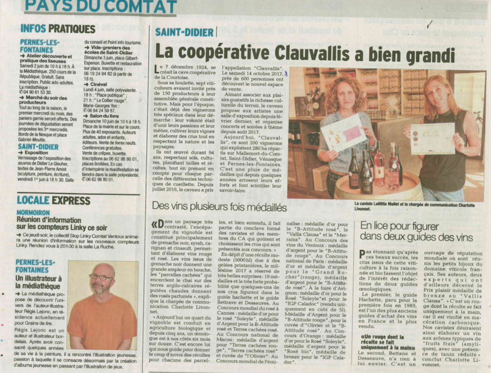 Article Vaucluse matin