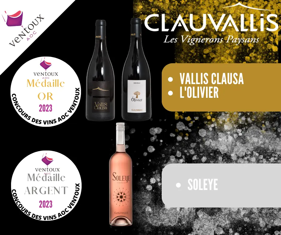 Récompenses au concours des vins AOP Ventoux 2023