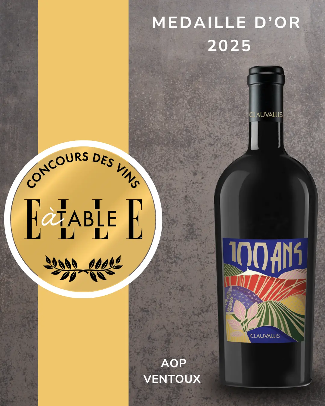 MEDAILLE D'OR  CONCOURS "ELLE A TABLE" 2025