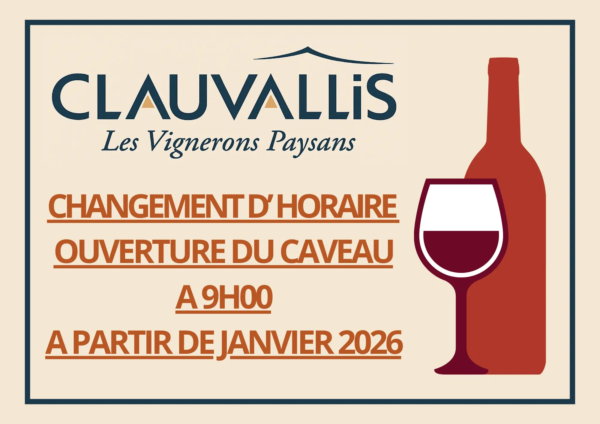 LE CAVEAU DE SAINT-DIDIER OUVRE MAINTENANT A 9H00